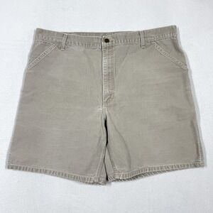 Vintage Carhartt B25 Shorts Men 42 Carpenter Duck Canvas Made in USA Desert Tan